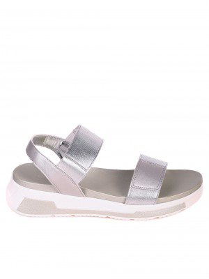Ежедневни дамски сандали на платформа 4H-21252 silver