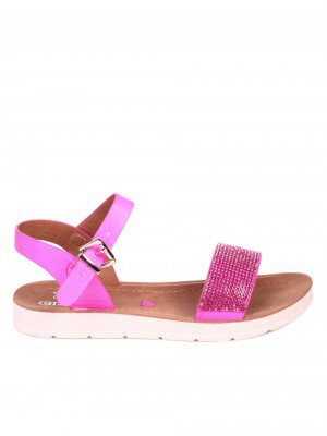 Ежедневни детски сандали в розово 17F-21198 fuchsia