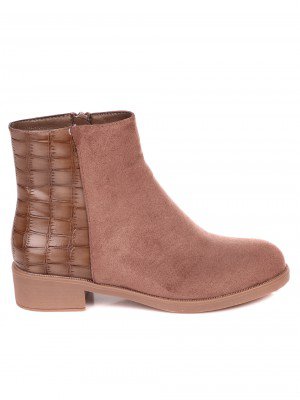 Ежедневни дамски боти в бежово 2M-21534 beige