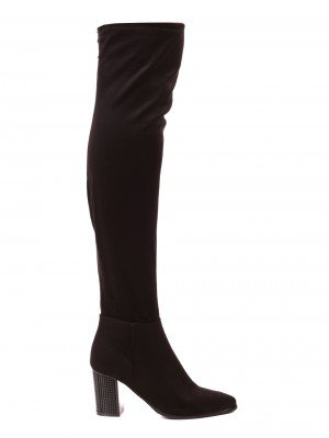 Елегантни дамски ботуши в черно 1R-21627 black (20538)