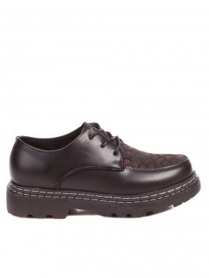 Ежедневни дамски обувки в черно 3U-21553 black letters