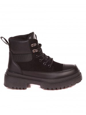 Ежедневни дамски боти в черно 2U-21511 black