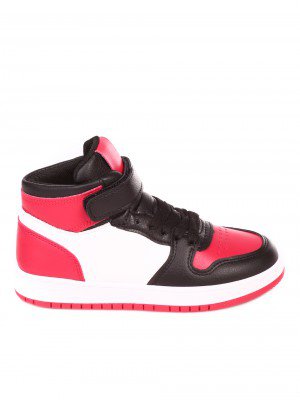 Ежедневни детски кецове в черно и червено 19U-21524 black/red