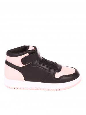 Ежедневни детски кецове в черно и розово 19U-21524 black/pink