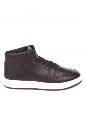 Ежедневни мъжки боти, тип кец, в черно 6U-21520 all black
