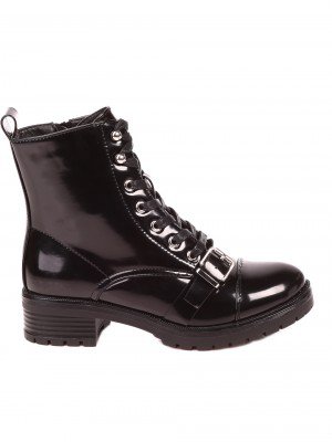 Дамски лачени боти в черно 2R-21602 black