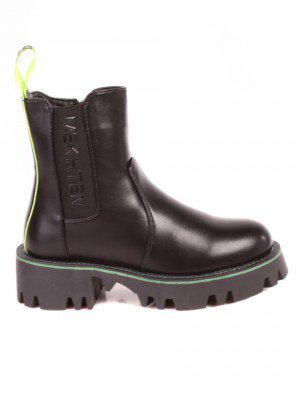 Ежедневни дамски боти в черно 2P-21683 black/green