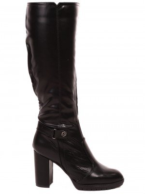 Елегантни дамски ботуши в черно 1M-21730 black pu