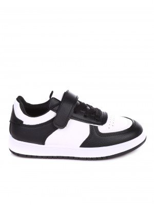 Ежедневни детски обувки в черно и бяло  18U-22001 black/white