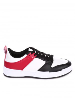 Ежедневни мъжки обувки в черно и червено 7U-22020 black/red