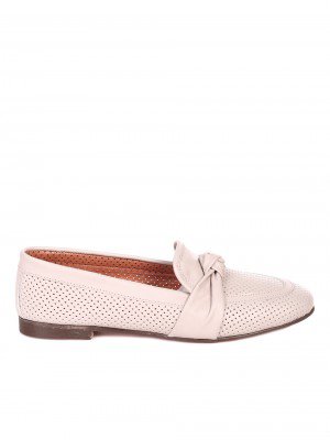 Ежедневни дамски обувки от естествена кожа в бежово 3AT-22298 beige