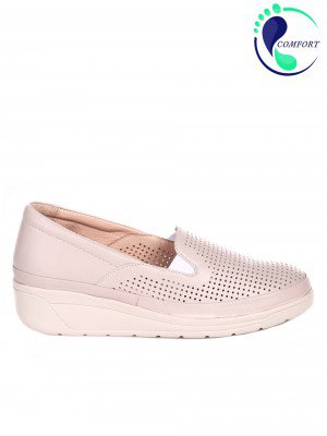 Ежедневни дамски обувки на платформа в бежово 3AT-22299 beige
