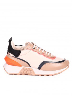Ежедневни дамски обувки от естествена кожа в бежво 3AT-22301 beige