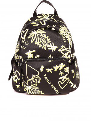 Eжедневна дамска чанта в черно и зелено 9Q-22099 black/green