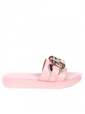 Ежедневни дамски комфортни чехли в розово 5C-22161 pink