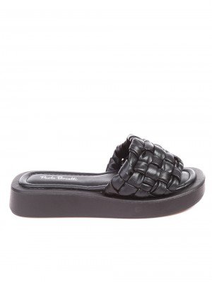 Ежедневни дамски комфортни чехли в черно 5C-22162 black