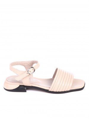 Ежедневни дамски сандали от естествена кожа 4AT-22352 beige