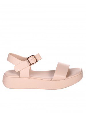Ежедневни дамски сандали на платформа 4H-22258 beige
