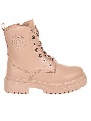 Ежедневни дамски боти в бежово 2U-22533 beige