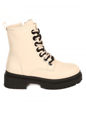 Ежедневни дамски боти в бежово 2U-22534 beige