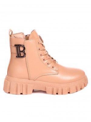 Ежедневни дамски боти в бежово 2U-22549 beige