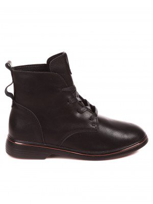 Ежедневни дамски боти от естествена кожа в черно 2AF-22660 black