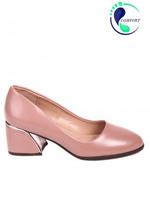 Елегантни дамски обувки на ток в бежово 3R-22678 taupe