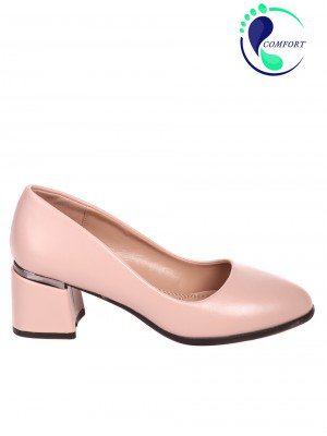 Елегантни дамски обувки на ток в бежово 3R-22680 beige