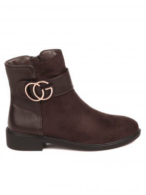 Ежедневни дамски боти в кафяво 2M-22582 brown