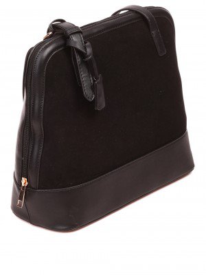 Ежедневна дамска чанта в черно 9V-22677 black