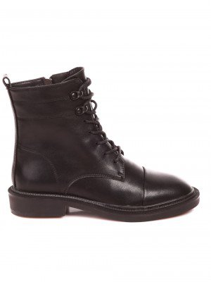 Ежедневни дамски боти от естествена кожа в черно C395-010 black