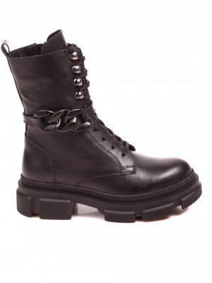 Дамски боти от естествена кожа в черно 2AB-22762 black
