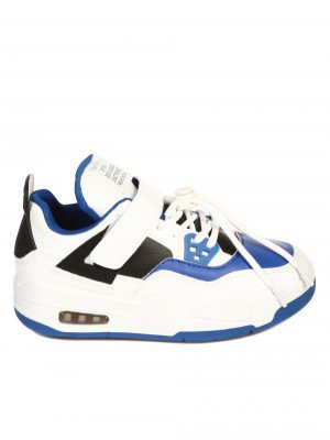 Ежедневни детски обувки в бяло и синьо 18U-22681 white/navy