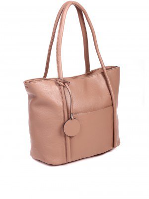 Елегантна дамска чанта в бежово 9Q-22614 dk.beige
