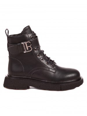 Дамски боти от естествена кожа в черно 2P-22587 black