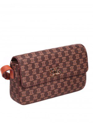 Елегантна малка дамска чанта от естесвена кожа JT20957 brown