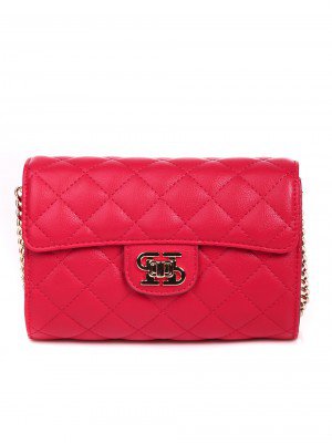 Елегантна дамска чанта в червено от естествена кожа JT21041 red