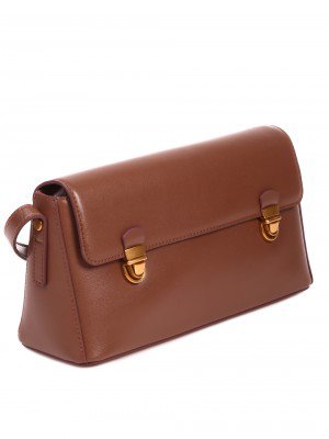 Ежедневна дамска чанта в кафяво от естествена кожа P20928 brown