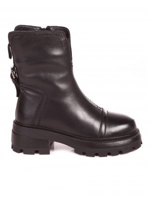 Ежедневни дамски класически боти от естествена кожа в черно 3088M-Q917-1 black