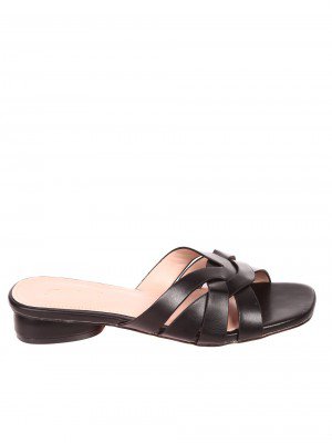 Ежедневни дамски чехли в черно 5M-23030 black