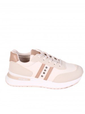 Ежедневни дамски комфортни обувки в бежово 3U-23059 beige