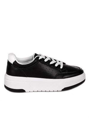 Ежедневни юношески кецове в черно 13U-23064 black