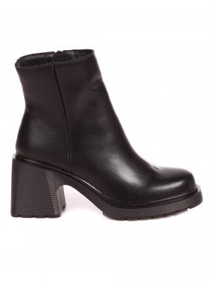 Ежедневни дамски боти от естествена кожа в черно 2AF-22719 black