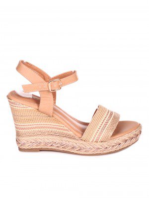 Ежедневни дамски сандали на платформа 4H-23094 beige