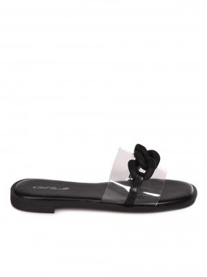Ежедневни дамски чехли в черно 5H-23096 black