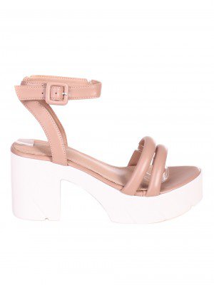 Ежедневни дамски сандали на ток 4H-23098 beige