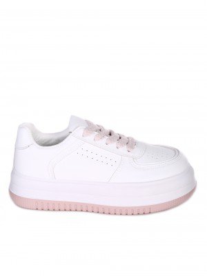 Дамски кецове в бяло 3U-23060 white/pink