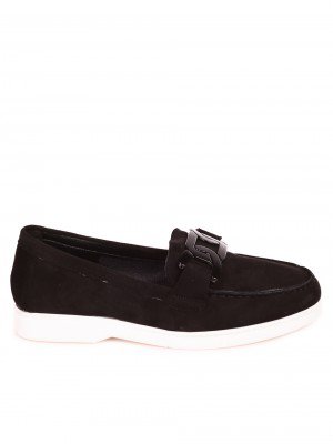 Дамски мокасини в черно 3M-23112 black