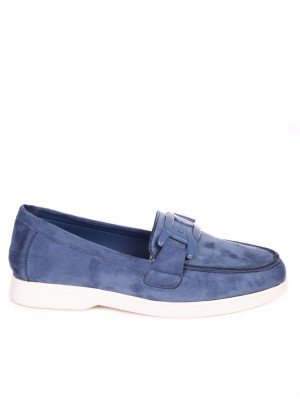 Дамски мокасини в синьо 3M-23112 blue