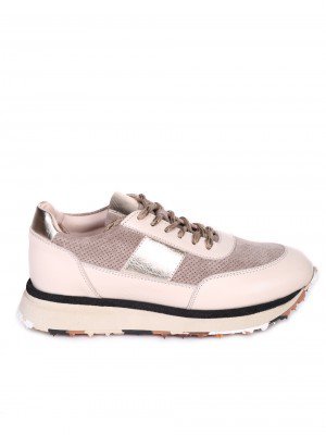 Сникърси от велур и естествена кожа 3AT-23293 beige